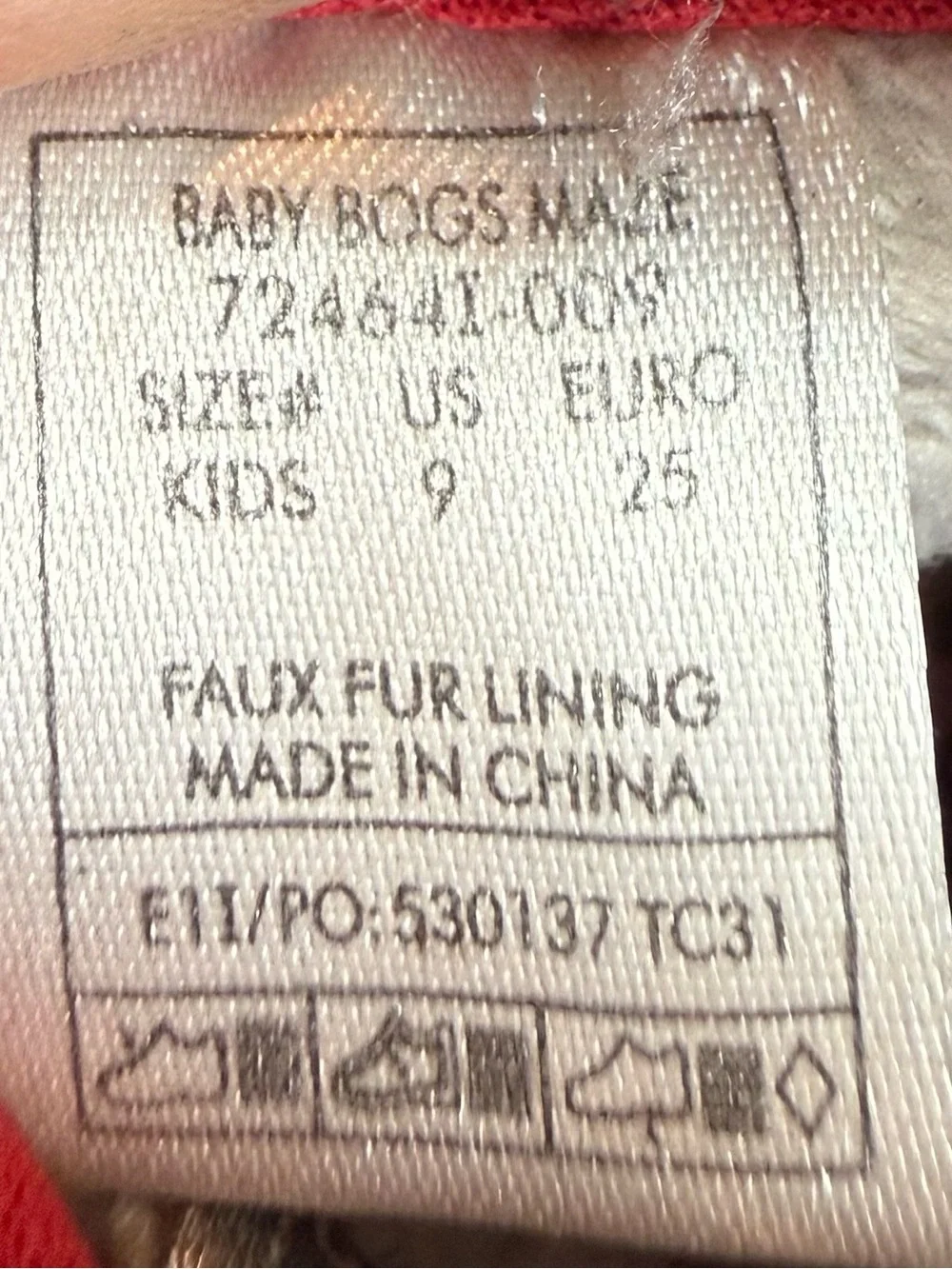Baby Bogs Maze Geo Boots Waterproof Insulated  Black Red Pull On Handle Size